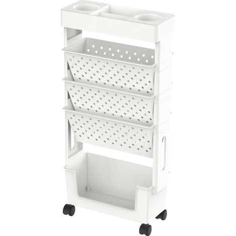 Chariot de bibliothèque, construction robuste, mobilité sans effort (1/5)