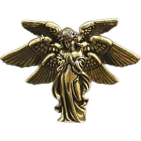 Figurine d'ange vintage, statuette, petite sculpture d'ange en laiton, aile décorative ( ) (1/2)