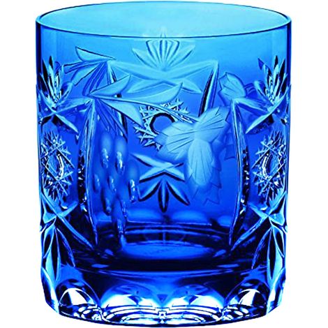 Verre en Cristal, Raisin, Bleu, Whisky (1/5)