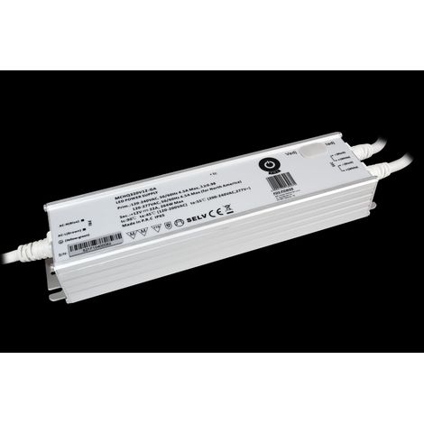 MCHQ320V12-GA: MCHQ320V12-GA: Alimentatore LED 12V/22A 264W CV, custodia in metallo, PFC, ingresso CA universale (max 305VAC), Uo...