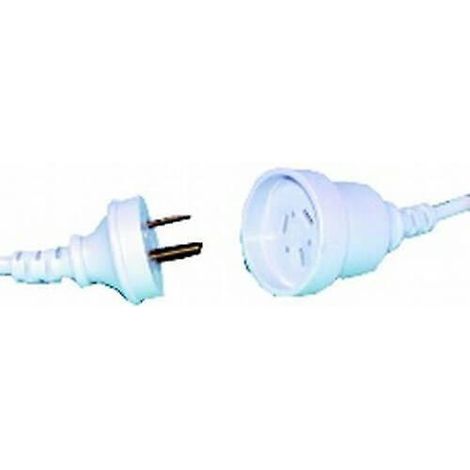 Compatible avec une rallonge électrique blanche standard, à bride de prise, 240 V 10 A 5 mètres (1/5)