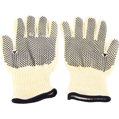 Gants barbecue anti-chaleur 800°C, résistants au feu, professionnels pour four, brasero et foyer extérieur (1/5)