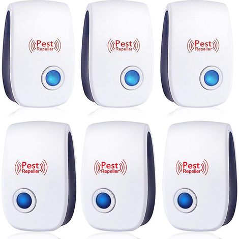 Répulsif Ultrason Anti-Rongeurs Insectes, 6 Pack Ultrason Anti Moustique Ultrason Souris et Rats, Intérieur Répulsif Électronique Insectes pour Souris, Rats Fourmis Araignées Moustiques (1/5)