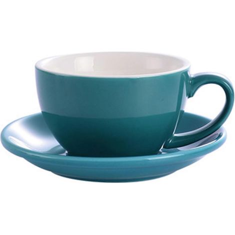 Set aus Porzellantassen und Untertassen, geeignet für Cappuccino, wiederverwendbares Tassenservice für den Morgentee, ideal für Partys zu Hause. (1/5)