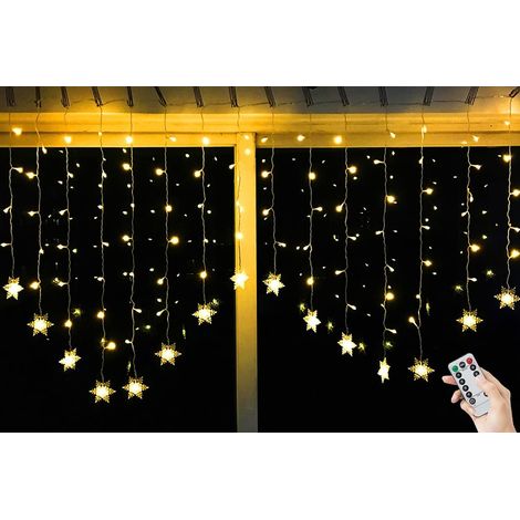 LED-Lichterkette mit Schneeflockenmotiv, 4 m x 1 m, 8 Modi, 5V USB-Anschluss mit Befestigungsring, ideal für Fenster, Weihnachtsdekoration, Hochzeiten, Gärten, Schlafzimmer, Bars, warmweißes Licht
