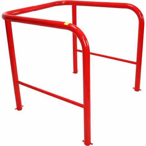 [JAMAIS UTILISE] Barrière de Protection pour Borne Incendie 1mx1m à Sceller Acier Rouge - BPI1x1