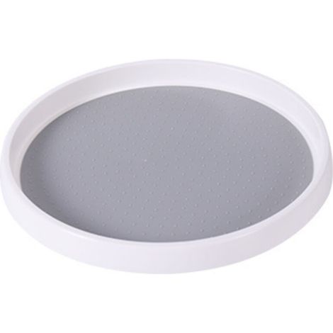 Support de stockage de bouteilles de condiments de cuisine rotatif multifonctionnel, monocouche, petit blanc + gris (1/5)