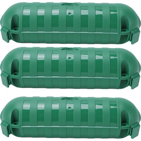 Boîtes de jonction étanches pour rallonges électriques extérieures avec couvercles de sécurité et fermetures étanches pour câbles d'éclairage, vert, lot de 3 (1/5)