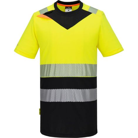 Camiseta Dx4 Hv Clase 1 - Talla L - Amarillo/negro - Portwest