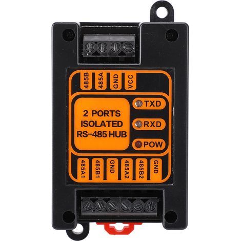 Hub RS485 industriale isolato a 2 porte - Convertitore 1 ingresso / 1 uscita per comunicazione seriale (1/5)