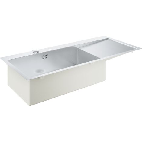 Fregadero GROHE 1 seno con escurridor izquierdo en acero inoxidable K1000 (1/5)