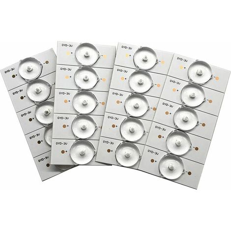 Perles de lampe de lentille LCD TV LED perles de lampe de retroeclairage 3V, 20PCS (1/5)