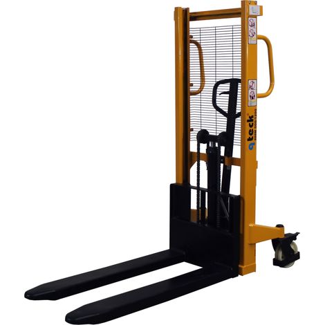 qteck Hochhubwagen HHM-Serie 1150mm Gabellänge Nylon/Tandem 1200mm Hubhöhe 500kg Tragkraft