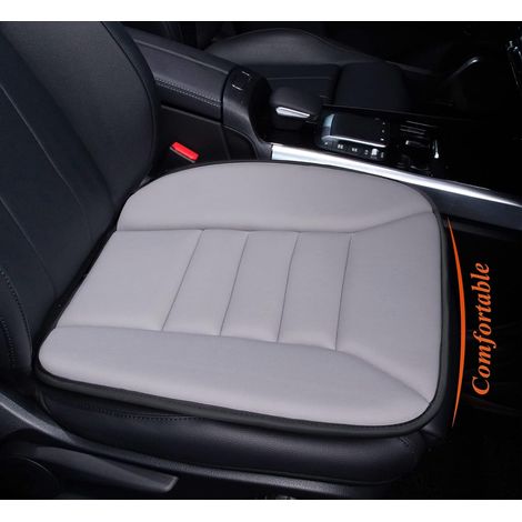 Coussin de Siège Auto avec Mousse à Mémoire de Forme Confortable de 3 cm, Coussin de Chaise pour Voiture et Bureau (Gris) (1/5)