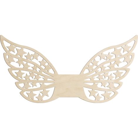 Ali d'angelo, 10 pezzi, grandi, base in macramè, decorazioni traforate per battesimo (1/4)