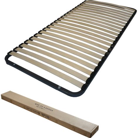Sommier démontable 90x190 22 lattes - 22 lattes bois - Fabrication française (1/5)