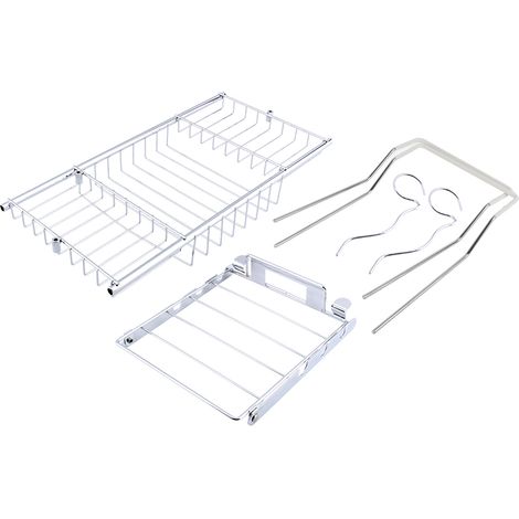 1 Range Baignoire Support de Douche Organisateur de Salle de Bain Porte-Savon et Verre à Vin Rouge (1/5)