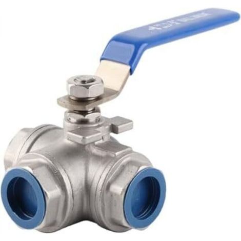 SUS304 stainless steel ball valve, T-type, female thread, 3/4" DN20 shut-off valve (1/5)