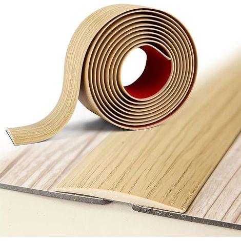 Adhesive Threshold Bar, 300 x 5 cm Adhesive Door Threshold, Decorative PVC Strip, Wide Threshold Bar for Covering Spaces Between Wooden Floors, Tiles, Threshold Transition Bars (1/5)