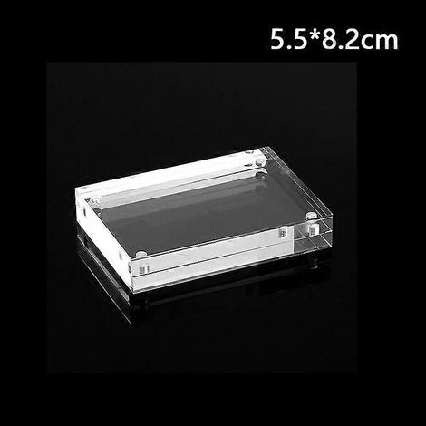 Ensemble de cadres photo angulaires en acrylique non toxique, épaisseur 0,8 x 0,8 cm, avec étiquette de prix, support décoratif pour photos et décorations.