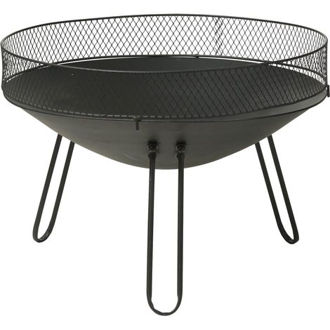 BRACIERE CIRCOLARE IN METALLO CON PROTEZIONE Ø cm 60 x h.44