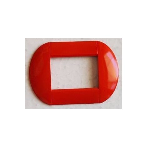 TrAdE Shop Traesio - Placca Placche Placchette Compatibili Living International Light Bombate Bticino - ROSSO FERRARI -3 fori     -