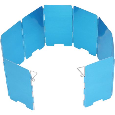 Faltbarer Windschutz für Campingkocher, 9 Platten, aus Aluminium, für Camping, Picknicks und Wanderungen. (1/4)