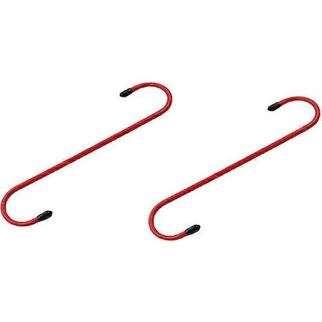 Crochet d'étrier de frein de type S, crochet de remplacement des plaquettes de frein, crochet d'entretien du système de freinage (rouge - 2 pièces) ( ) (1/2)