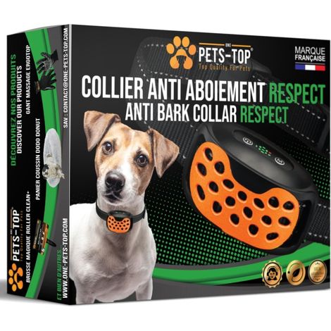 Collier anti aboiement pour petit chien – Vibration sans choc – Étanche et rechargeable – 2 modes – Dressage rapide 2 à 20 kg – One Pets-Top