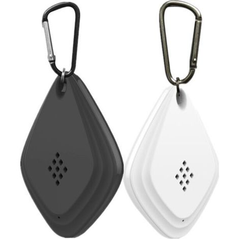 Répulsif Ultrasonique de Moustique, Portable Répulsif Antiparasitaire Extérieur/Intérieur Contre Les Insectes et Les AraignéesPratique et Portable pour Anti-Insecte Anti-Moustique(Blanc+Noir)