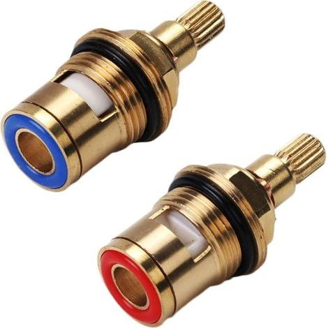 Tete A Disques Ceramique, Paire de cartouches céramique universelles de rechange pour robinet, 1/2" Quart de tour 20 crans x 51mm (1/4)