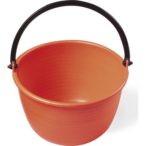 Cesto tondo 15 litri in plastica con manico per raccolta uva - Arancione - Mobil Plastic