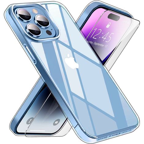 Funda Premium Armor Slim de 2 mm para iPhone 14 Pro Max, transparente + cristal (1/5)