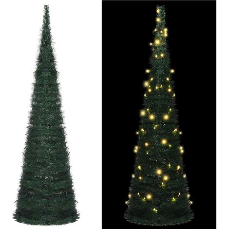 Sapin de Noël artificiel avec guirlandes et LED, Arbre de Noël, Arbre pour Décoration por salon vert 150 cm QDQ99851 DESIGN IN (1/5)
