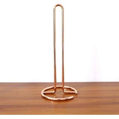 Porte-rouleau de papier en acier inoxydable - ZOR® - Or rose - Vertical - 13 cm hauteur - 13 cm diamètre (1/5)