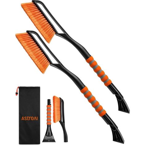 Eiskratzer mit Besen 68cm, abnehmbar, lackschonend, 2er Pack (1/5)