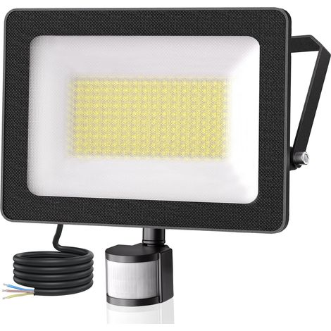 Projecteur LED Détecteur De Mouvement 100W 9000LM Étanche IP66 6500K Spot LED Extérieur Aluminium Projecteur Exterieur LED Blanc Froid Éclairage Exterieur avec Detecteur Pour Cour Garage Patio (1/5)