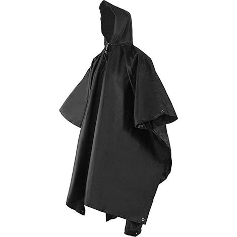 Regencape – 3-in-1, wasserdicht, ideal zum Wandern und Campen – kompatibel mit großen Rucksäcken – 210D Oxford-Gewebe – Einheitsgröße (1/5)