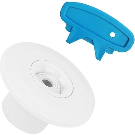 Boquilla de salida de agua ajustable de 360 grados con herramienta de desmontaje azul para piscinas (2) (1/4)