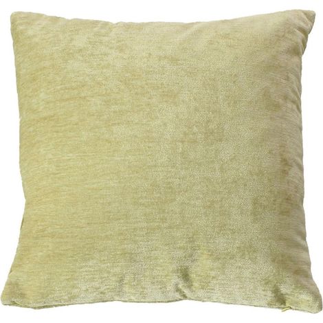 Coussin Déco en Velours "Velvet" 40x40cm Vert Tilleul (1/2)
