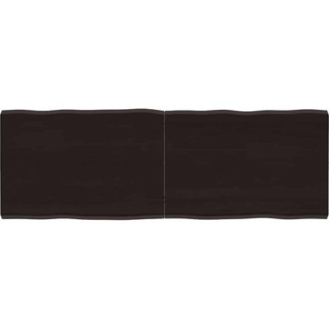 Tablero mesa madera tratada borde vivo marrón 140x50x(2-4) cm vidaXL (1/5)