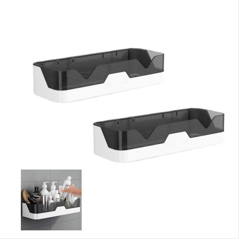 Lot de 2 Etagère Douche,Panier de Douche Étagère de Salle de Bain Sans Perçage,Étagères de Salle de Bain,pour Salle de Bain/Cuisine