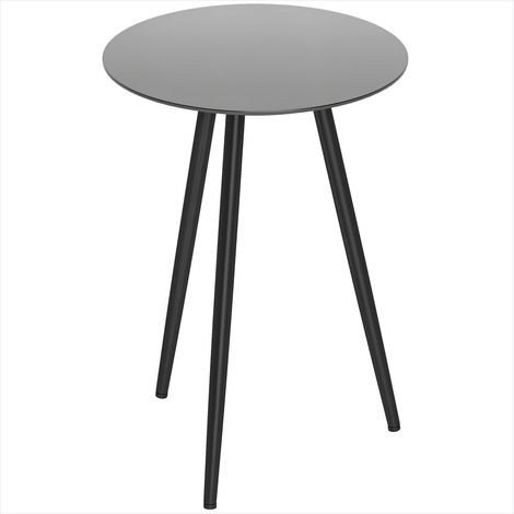 Table de jardin ronde en acier avec plateau en verre trempé 40 cm (1/5)