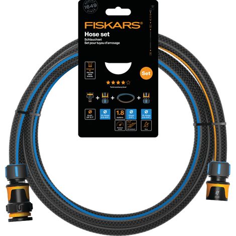 Schlauchset 1,8 m Q4 13 mm + Anschlüsse - Fiskars