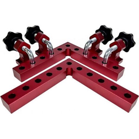 Ein Set 90°-Eckverbinder aus Aluminium – Holzbearbeitung (Set mit 6 Stück, 120 mm)