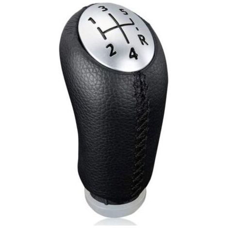 LaBlanc - Pomello del cambio manuale a 5 marce con pulsante di retromarcia, compatibile con Renault Megane, Clio, Scenic, Kangoo, rivestimento in similpelle (1/4)