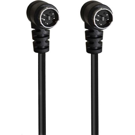 Câble mini DIN 5 broches à terminaison S, adapté à la transmission audio et vidéo de haute qualité, avec connecteurs droits/à angle droit. (1/5)
