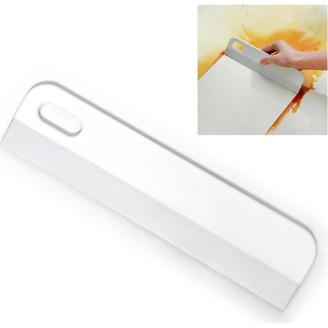 Raclette à vitres, mini-raclette et outil de nettoyage pour portes de douche, miroirs, voitures et surfaces domestiques (blanc).