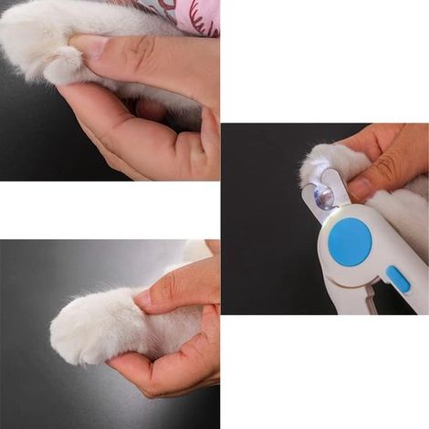 Cortauñas mascotas luz, Cortauñas gatos ultra afilado duradero lima uñas (verde, blanco (1/5)