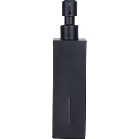 Dispensador de champú de acero inoxidable 304, 200 ml, negro, botella de ducha cuadrada – recargable y resistente para baño y cocina. (1/5)